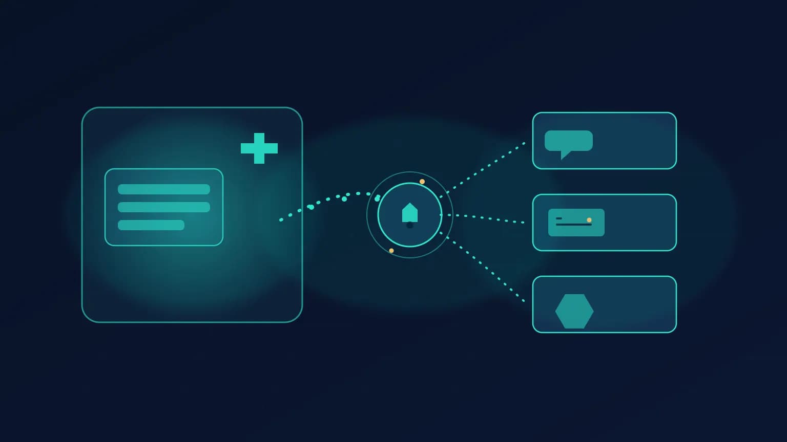 Diagram-style illustration of a private MCP server connected to OpenAI through an outbound-only tunnel client.
