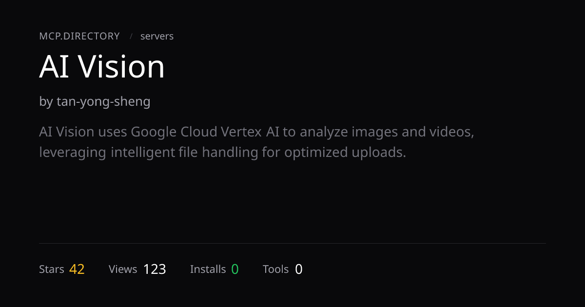 AI Vision MCP Server — Install & Setup — MCP.Directory