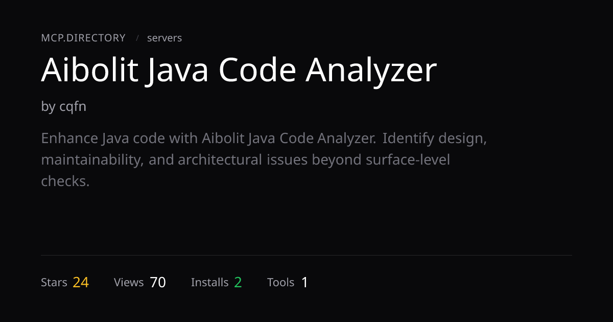 Aibolit Java Code Analyzer MCP Server — MCP.Directory