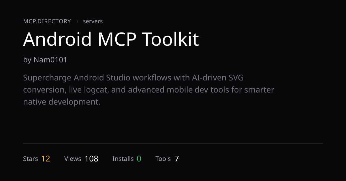 Android MCP Toolkit MCP Server — MCP.Directory