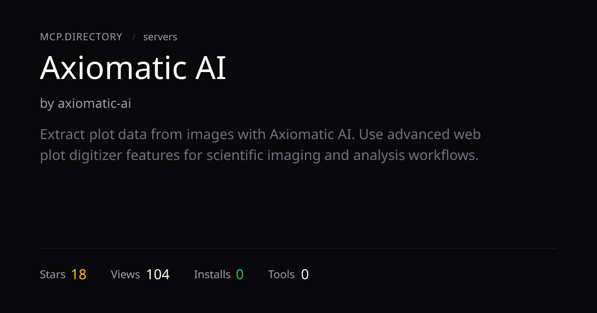 Axiomatic AI — MCP Server — MCP.Directory