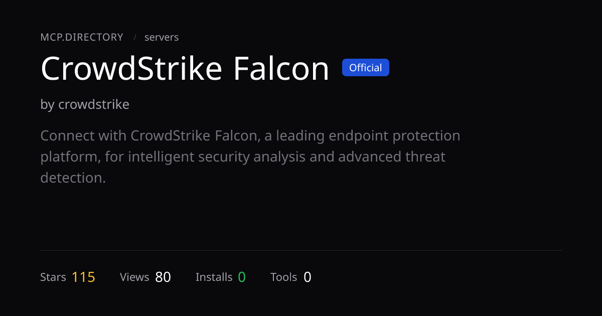 CrowdStrike Falcon MCP Server — MCP.Directory