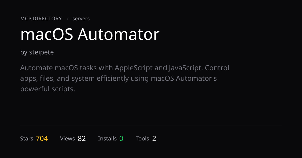 macOS Automator MCP Server — MCP.Directory