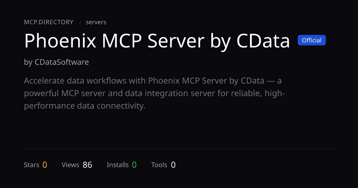 Phoenix MCP Server by CData MCP Server — MCP.Directory