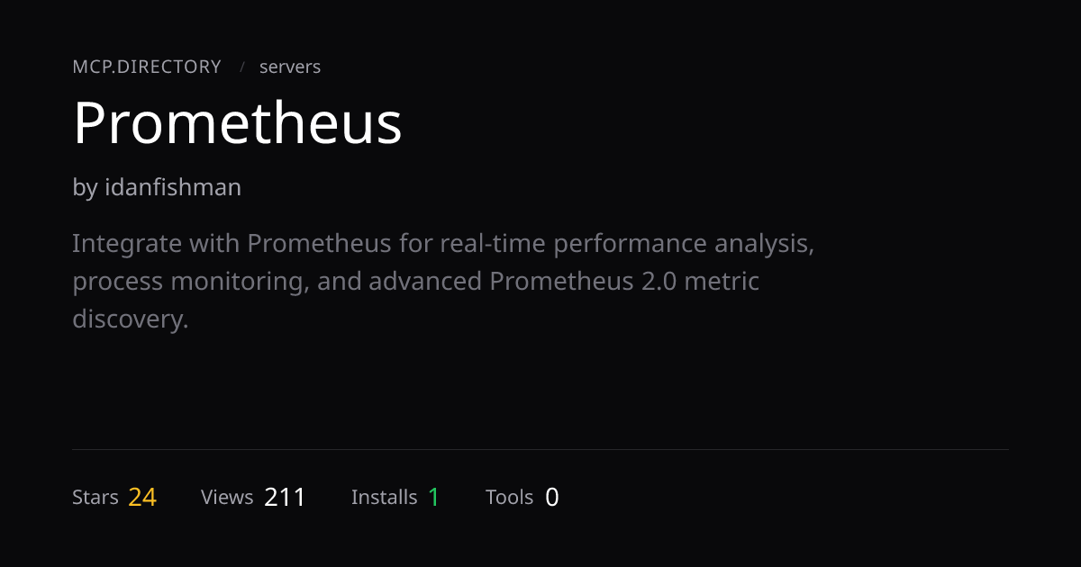 Prometheus MCP Server — Install & Setup — MCP.Directory