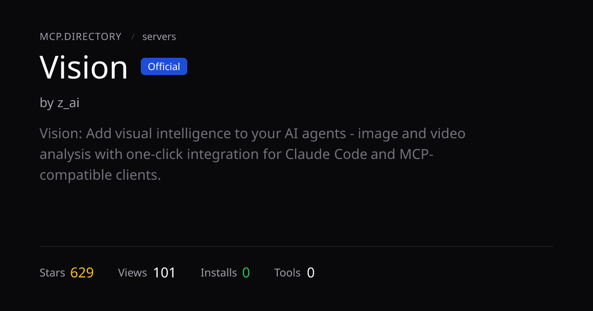Vision MCP Server — Install & Setup — MCP.Directory